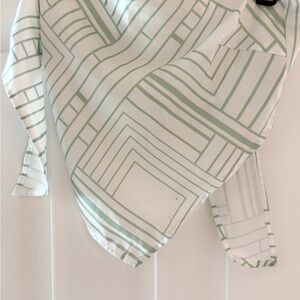 Cotton Candy Sage and White Patterned Crop Top